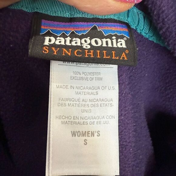 Patagonia Purple Snap Pullover Lightweight Sweater Small - Picture 5 of 10